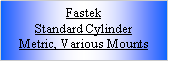 Text Box: FastekStandard CylinderMetric, Various Mounts